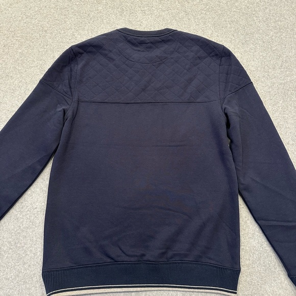 Ben Sherman Men’s Quilted Yoke Fleece Pullover - Navy Blazer - Picture 3 of 7